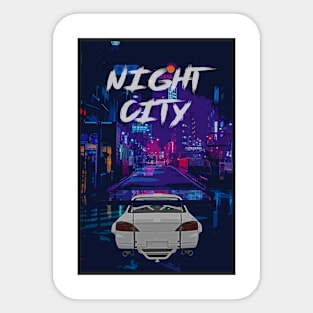 Night city japan Sticker